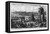 View of the Temples of Paestum (Litho)-Giovanni Battista Piranesi-Framed Stretched Canvas