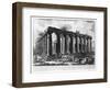 View of the Temples of Paestum (Litho)-Giovanni Battista Piranesi-Framed Giclee Print