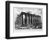 View of the Temples of Paestum (Litho)-Giovanni Battista Piranesi-Framed Giclee Print