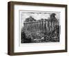 View of the Temples of Paestum (Litho)-Giovanni Battista Piranesi-Framed Giclee Print