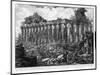 View of the Temples of Paestum (Litho)-Giovanni Battista Piranesi-Mounted Giclee Print