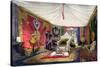 View of the Tented Room and Ivory Carved Throne-Peter Mabuse-Stretched Canvas