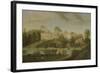 View of the Terrace Looking across the Canal to the Side of the Villa, Chiswick Villa-Pieter Andreas Rysbrack-Framed Giclee Print