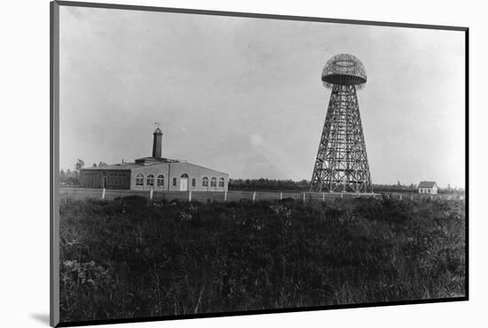 View of the Tesla Wireless Broadcasting Tower-null-Mounted Photographic Print