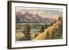 View of the Tetons, Wyoming-null-Framed Art Print