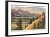 View of the Tetons, Wyoming-null-Framed Art Print