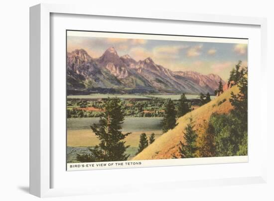 View of the Tetons, Wyoming-null-Framed Art Print