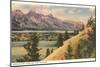 View of the Tetons, Wyoming-null-Mounted Art Print