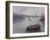 View of the Thames, 1893-Maximilien Luce-Framed Giclee Print