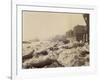 View of the Thames Above Limehouse, London, During the Frost of February 1895-null-Framed Photographic Print