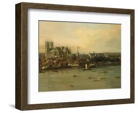 View of the Thames and Westminster Bridge, c.1746/7 (Detail)-Canaletto-Framed Giclee Print