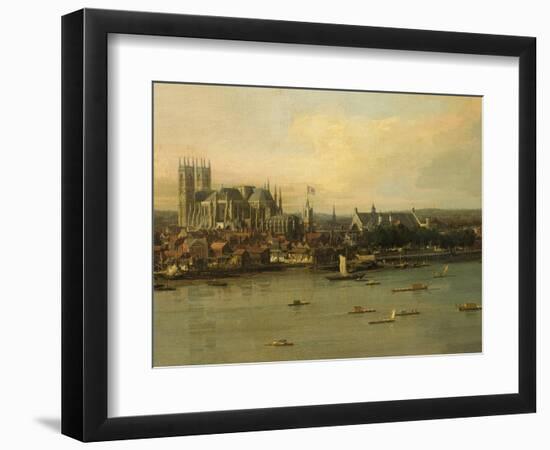 View of the Thames and Westminster Bridge, c.1746/7 (Detail)-Canaletto-Framed Giclee Print