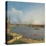 View of the Thames, from Richmond House-Canaletto-Stretched Canvas