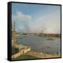 View of the Thames, from Richmond House-Canaletto-Framed Stretched Canvas