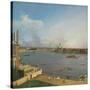 View of the Thames, from Richmond House-Canaletto-Stretched Canvas