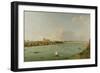 View of the Thames from South of the River-Canaletto-Framed Giclee Print