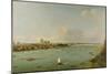 View of the Thames from South of the River-Canaletto-Mounted Giclee Print