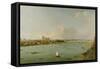 View of the Thames from South of the River-Canaletto-Framed Stretched Canvas