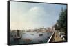 View of the Thames from the Adelphi Terrace-William James-Framed Stretched Canvas