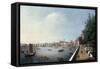 View of the Thames from the Adelphi Terrace-William James-Framed Stretched Canvas