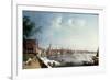 View of the Thames looking towards St Paul's Cathedral from the Gardens of Somerset House-William James-Framed Giclee Print