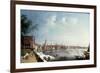 View of the Thames looking towards St Paul's Cathedral from the Gardens of Somerset House-William James-Framed Giclee Print