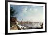 View of the Thames looking towards St Paul's Cathedral from the Gardens of Somerset House-William James-Framed Giclee Print