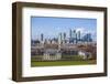 View of the The Old Royal Naval College and Canary Wharf, Taken from Greenwich Park, London-Charlie Harding-Framed Photographic Print