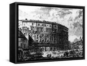 View of the Theatre of Marcellus, from the 'Views of Rome' Series, C.1760-Giovanni Battista Piranesi-Framed Stretched Canvas