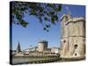 View of the Three Towers at the Entrance to Vieux Port, La Rochelle, Charente-Maritime-Peter Richardson-Stretched Canvas
