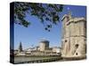 View of the Three Towers at the Entrance to Vieux Port, La Rochelle, Charente-Maritime-Peter Richardson-Stretched Canvas