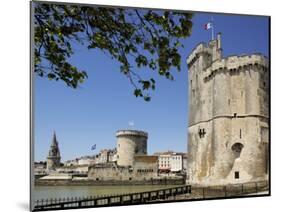 View of the Three Towers at the Entrance to Vieux Port, La Rochelle, Charente-Maritime-Peter Richardson-Mounted Photographic Print