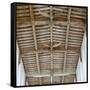 View of the tie-beam roof-English School-Framed Stretched Canvas