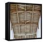 View of the tie-beam roof-English School-Framed Stretched Canvas