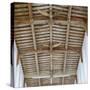 View of the tie-beam roof-English School-Stretched Canvas