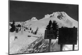 View of the Timberline Ski Lift - Mt. Hood, OR-Lantern Press-Mounted Art Print