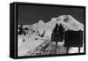 View of the Timberline Ski Lift - Mt. Hood, OR-Lantern Press-Framed Stretched Canvas
