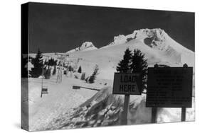 View of the Timberline Ski Lift - Mt. Hood, OR-Lantern Press-Stretched Canvas