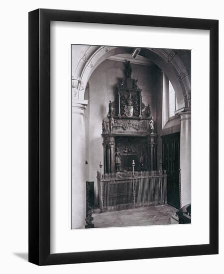 View of the Tomb of Thomas Sutton, Charterhouse, Finsbury, London, 1880-Henry Dixon-Framed Premium Giclee Print