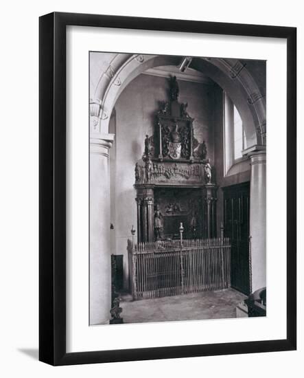 View of the Tomb of Thomas Sutton, Charterhouse, Finsbury, London, 1880-Henry Dixon-Framed Giclee Print