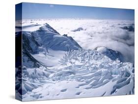 View of the Top of Fox Glacier, Westland, West Coast, South Island, New Zealand-D H Webster-Stretched Canvas