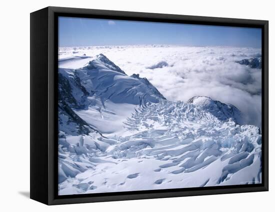 View of the Top of Fox Glacier, Westland, West Coast, South Island, New Zealand-D H Webster-Framed Stretched Canvas