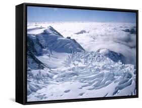 View of the Top of Fox Glacier, Westland, West Coast, South Island, New Zealand-D H Webster-Framed Stretched Canvas