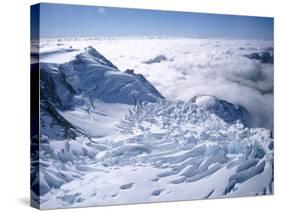 View of the Top of Fox Glacier, Westland, West Coast, South Island, New Zealand-D H Webster-Stretched Canvas