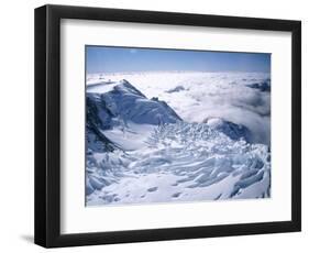 View of the Top of Fox Glacier, Westland, West Coast, South Island, New Zealand-D H Webster-Framed Photographic Print