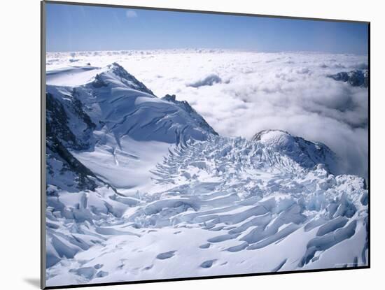 View of the Top of Fox Glacier, Westland, West Coast, South Island, New Zealand-D H Webster-Mounted Photographic Print