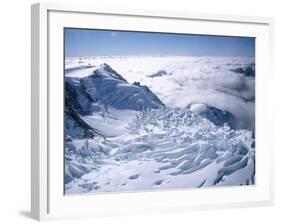 View of the Top of Fox Glacier, Westland, West Coast, South Island, New Zealand-D H Webster-Framed Photographic Print