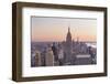 View of the Top of the Rock, Empire State Building, Rockefeller Centre, Manhattan, New York-Rainer Mirau-Framed Photographic Print