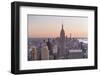 View of the Top of the Rock, Empire State Building, Rockefeller Centre, Manhattan, New York-Rainer Mirau-Framed Photographic Print