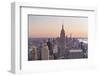 View of the Top of the Rock, Empire State Building, Rockefeller Centre, Manhattan, New York-Rainer Mirau-Framed Photographic Print